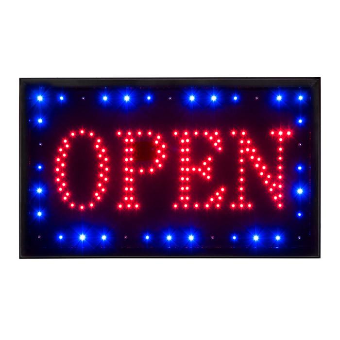 LED Open Sign with Revolving Border