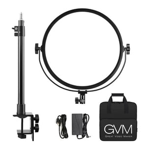 GVM 10" Bi-Color LED Soft Light with Table Clamp Stand