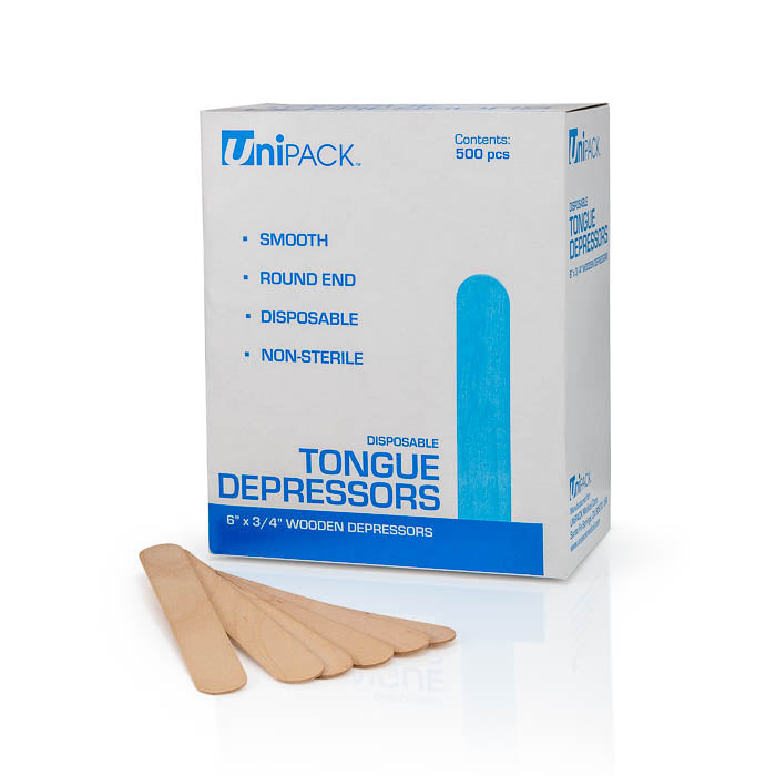 Non-Sterile Tongue Depressors, 6 – Box of 5000 Smooth and Splinter-Free  Wood Depressors - Versatile for Arts, Crafts, and Medical Uses