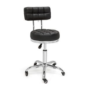 Ultra-Durable Round Swivel Stool with Backrest